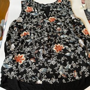 LOFT: Flower Blouse Tank Top